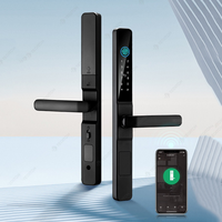 Serrure intelligente pour porte coulissante étanche TTLock App, serrure numérique à empreintes digitales, mot de passe, carte, serrure électronique pour porte en aluminium et en verre