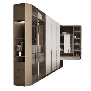 Armoires de chambre à coucher en bois pliables, extensibles et réglables haut de gamme, portes coulissantes, garantie 10 ans, fabrication artisanale - Product Image 5