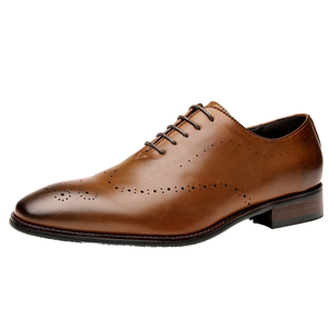 Zapatos de Vestir y para Oficina para Hombre, con Cordones, Punta Cuadrada, Estilo Brogue, Cómodos, Clásicos, de Lujo, para Otoño - Product Image 1