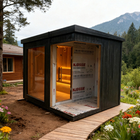 Sauna Luar Ruangan dengan Shower Terintegrasi, Kabin Wellness dengan Pemanas Kayu, Dukungan Perakitan Awal, Penjualan Langsung Pabrik