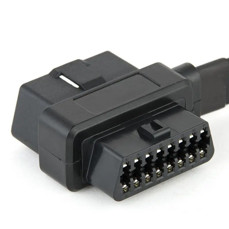 Automotive OBD cable OBD2 extension cable one-half noodle flat line OBD one pulling two full core electrified 0.6m