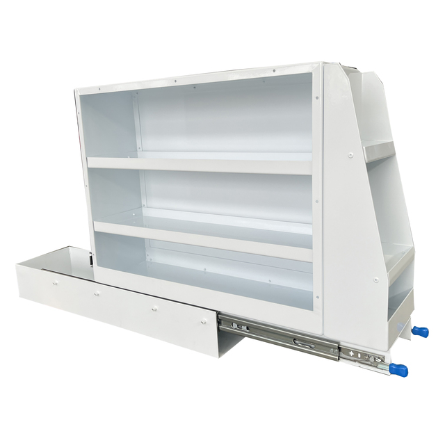 White Aluminium  Pantry  Alloy Pull Out   4WD Ute Canopy Slide Out Pantry