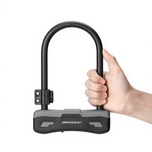 Huike ET-500S Cadenas en <span class=keywords><strong>U</strong></span> robuste en acier pour vélos et motos, <span class=keywords><strong>antivol</strong></span> avec clés - Product Image 1