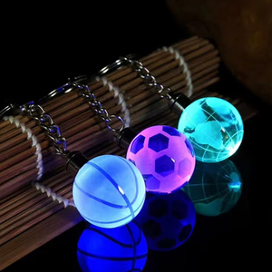 Llaveros de Cristal LED de Alta Calidad al por Mayor, Colgante de Bola de Cristal Colorido Personalizado, Bola Redonda Transparente con LED, Llavero de Cristal - Product Image 1
