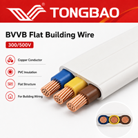 BVVB Flaches PVC-Hauskabel 2x1,5-10mm² Kupferleiter Elektrokabel für Oberflächenverlegung und Gebäudeinstallation