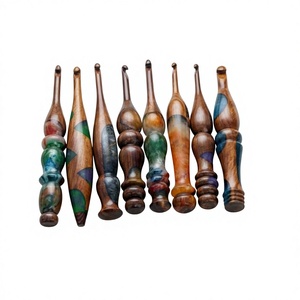 Handmade Wooden & Resin <b>Crochet</b> <b>Hook</b> <b>Set</b> for Crocheting and Hand Knitting - Product Image 4