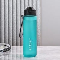 Vaso de Agua Portátil de Gran Capacidad (750 ml) para Deportes al Aire Libre y Gimnasio, Diseño Simple, Doble Pared de Plástico, con Pajita para Beber Directo