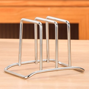 Moderno Soporte de Acero Inoxidable <span class=keywords><strong>para</strong></span> Tabla de Cortar, Tipo Vertical, de Dos Niveles, Portátil, Móvil, Sin Instalación - Product Image 1