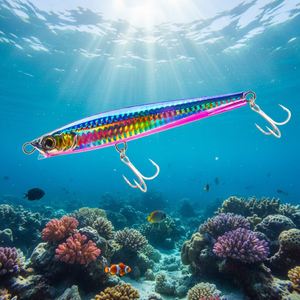 Señuelo de Pesca Artificial de 12 Colores, 110 mm, 50 g, Tipo Lápiz de Largo Alcance, con Dos Anzuelos Triples, Hundimiento Rápido, para Pesca en Agua Salada y Dulce - Product Image 1