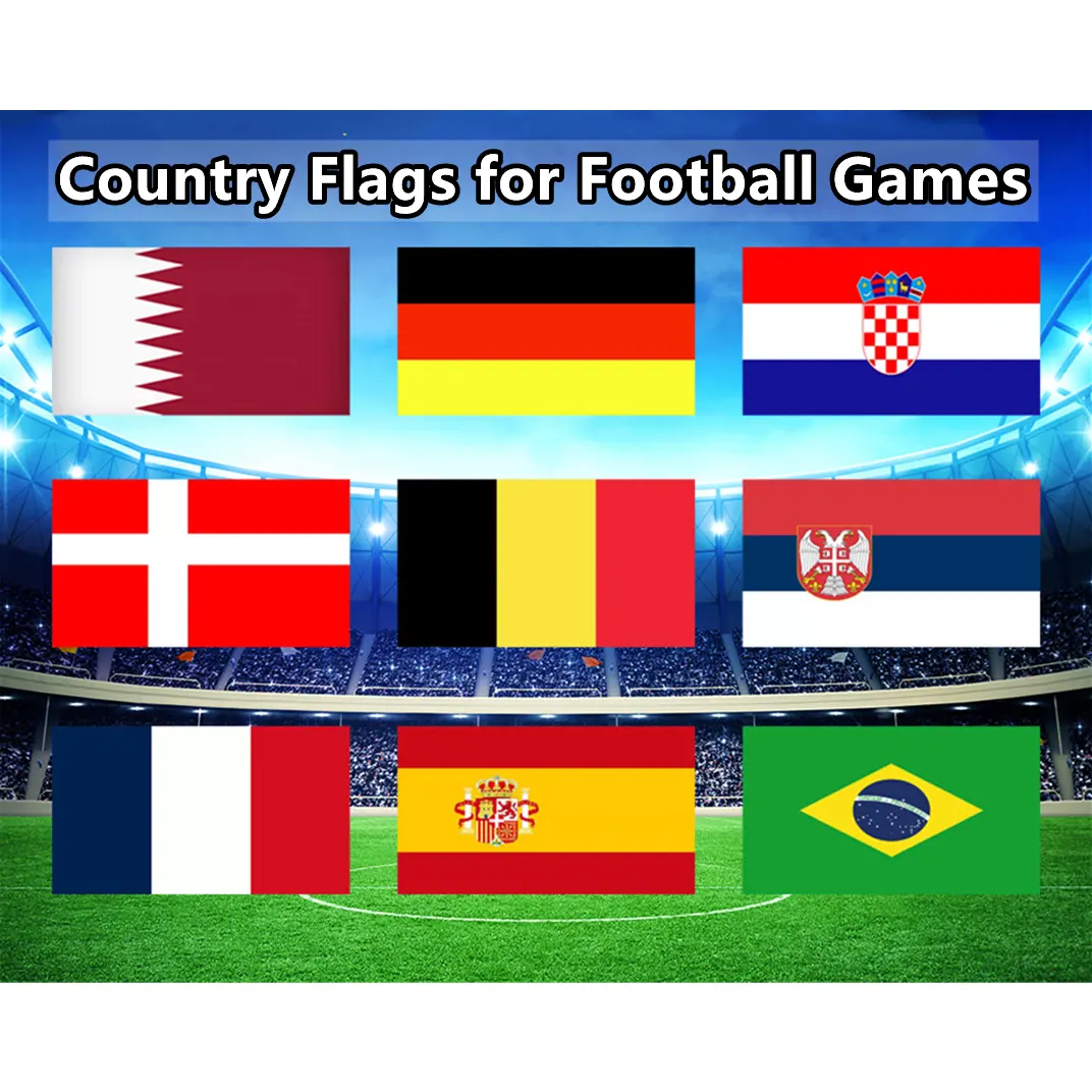 One-stop Service Custom Printed Polyester 3x5 FT World National Flag Banners 2023 Promotional All Countries Flags