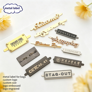 Étiquette métallique ovale personnalisée avec logo gravé, à coudre, en or, or rose ou argent, pour hijab, vêtements et accessoires. - Product Image 4