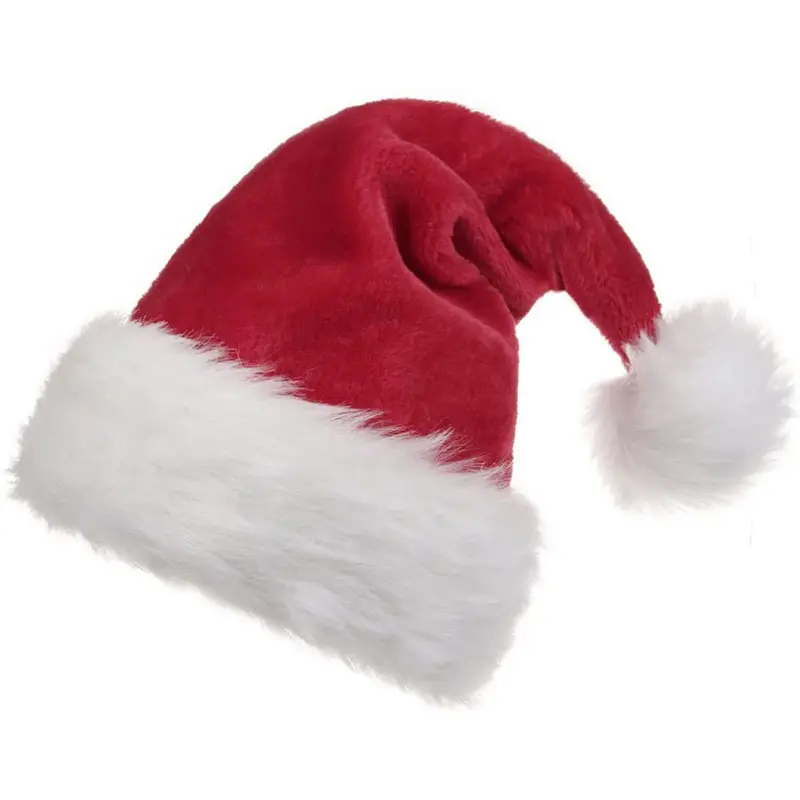 Cappello Festa Natale Adulti Confezione da 2 Pelo Extra Spesso Paia lussuosi Cappelli Felpati Rosso e Bianco Taglia Unica Grande Unisex TRIXES Cappello Babbo Natale Accessori Natalizi 
