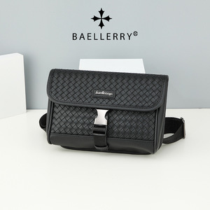 กระเป๋าคาดลำตัวผู้ชาย Baellerry สีดำ แบบทอ ใช้งานได้หลากหลาย เหมาะสำหรับใช้ในชีวิตประจำวัน - Product Image 3