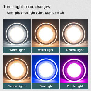 Foco empotrado de 7W <span class=keywords><strong>LED</strong></span> ultrafino brillante de tres colores atenuación sala de estar hogar comercial restaurante pasillo <span class=keywords><strong>focos</strong></span> de <span class=keywords><strong>techo</strong></span> - Product Image 5