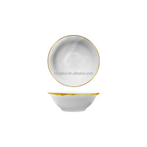 JIUWANG, venta al por <span class=keywords><strong>mayor</strong></span>, plato de restaurante barato con borde dorado, platos de <span class=keywords><strong>cerámica</strong></span> a granel, platos de cena, venta por tonelada - Product Image 2