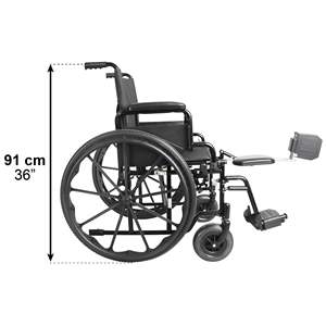 Alquiler Mensual - Silla de Ruedas Plegable Autopropulsada PEPE con Reposapiés Elevables - Product Image 6