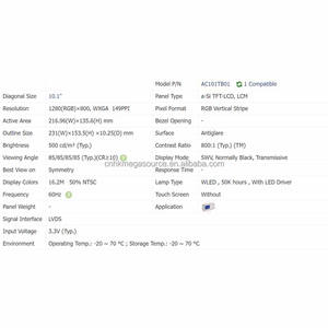 Écran LCD AC101TB01 d'origine neuf, 10,1 pouces, 1280*800, panneau LCD AC101TB01 - Product Image 3