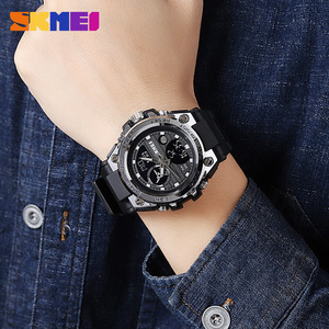 Skmei Sport Watch Men Digital Analog Dual Display Water Resistant <b>Led</b> Light Outdoor Electronic Watch - Product Image 2
