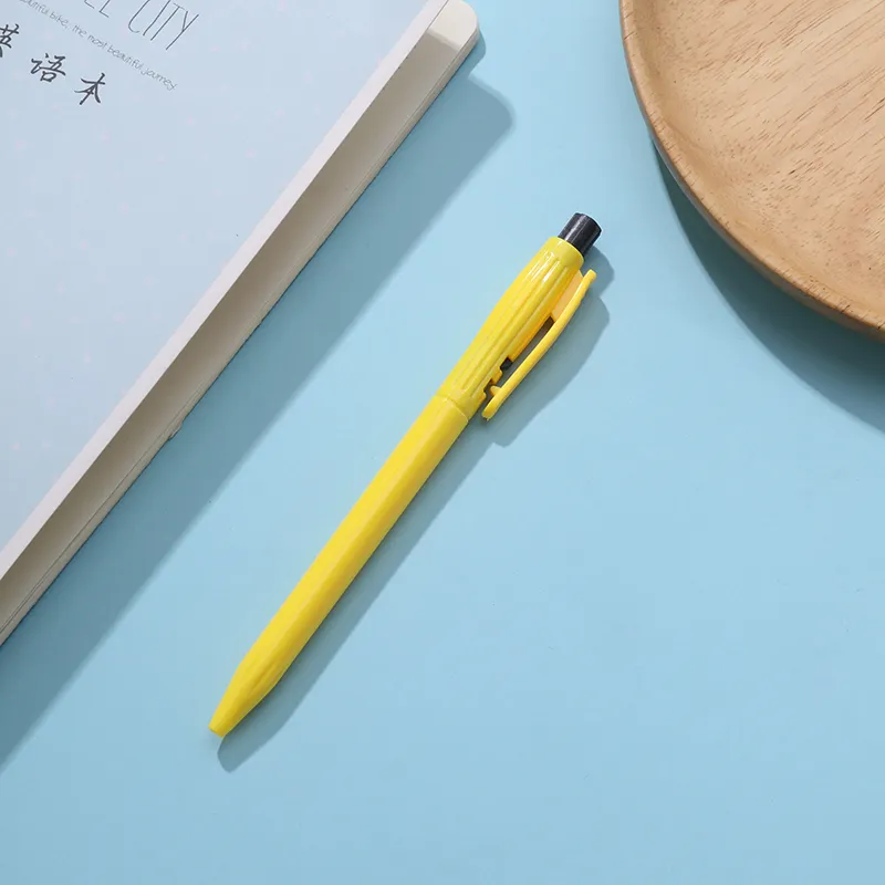 뜨거운 판매 사용자 정의 로고 다채로운 프레스 액션 사무실 사용을위한 금속 볼펜