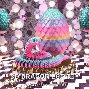 Jouet Serpent Articulé Dragon Viper en Plastique Imprimé en 3D, Œuf de Pâques, Cadeau Nouveauté et Farce pour Enfants, Meilleures Ventes, Vente en Gros - Product Image 2