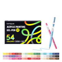 Set Pulpen Gel Plastik Mewah Berujung Berlian 1.0mm Desain Potongan Kristal 54 Warna Pulpen Akrilik untuk Buku Tamu Pernikahan & Hadiah Kantor