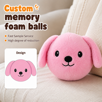 Ballon de plage gonflable personnalisé en peluche, motif visage de dessin animé, doux et moelleux, jouet anti-stress à presser pour enfants et adultes, idéal pour les jeux en extérieur - Vente chaude