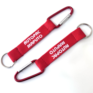 Tali Gantungan Kunci Pendek Grosir Bahan Poliester Sutra Cetak Promosi Custom Carabiner - Product Image 3