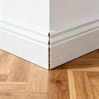 Rodapié de PVC duradero, moldura de pared impermeable, decoración interior, moldura de suelo, madera maciza multicapa