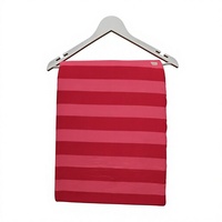Tela a Rayas Transpirable y Ecológica de Diseño Moderno para Ropa de Cama, Manteles, Camisas y Bolsos - Tonos Alternados en Rojo
