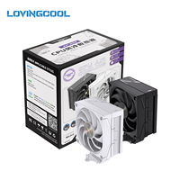 Refroidisseur d'air pour processeur PC LOVINGCOOL 120 mm, design sans éclairage, 4 caloducs en cuivre, garantie de la marque, prêt à être expédié, échantillon pris en charge, OEM disponible