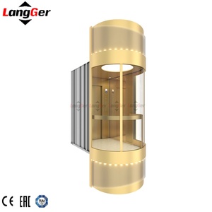 Tùy chỉnh toàn cảnh thang máy thang máy an toàn biệt thự trung tâm hành khách Kính tham quan khách sạn thang máy giá rẻ dân cư - Product Image 1