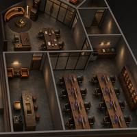 Service de design d'intérieur de bureau, plan d'aménagement d'espace de travail commercial, rendu 3D pour les sièges sociaux d'entreprises, bureau personnalisé pour projets commerciaux