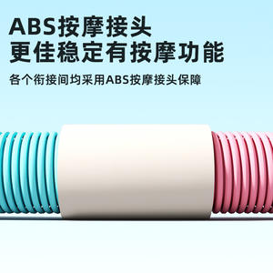 Hula Hoop à ressorts pour amincissement de la taille, équipement de fitness, coloris rose, bleu, gris, version améliorée, à ressorts souples, pour la réduction de la tour de taille - Product Image 5