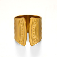 Cincin Garis Geometris Trendi Bergaya Instagram Eropa dan Amerika, Cincin Hip Hop Etnik yang Dipersonalisasi, Modis 18K