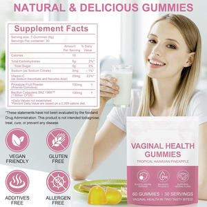 Premium PH Balance Gummy Vaginal Health Gummies para mujeres Etiqueta privada Hawaiian Pineapple Boost Immune al por mayor - Product Image 5