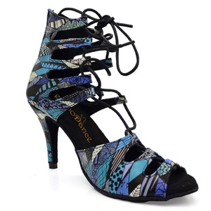 Nuevas Botas <span class=keywords><strong>de</strong></span> <span class=keywords><strong>Baile</strong></span> Bachata Social con Tacón Personalizado <span class=keywords><strong>de</strong></span> 6-10 cm, Zapatos <span class=keywords><strong>de</strong></span> <span class=keywords><strong>Baile</strong></span> <span class=keywords><strong>Latino</strong></span> Salsa Azules para Mujer, Cuero PU Evkoodance - Product Image 6