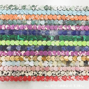 Phụ liệu làm đồ trang sức phổ biến: Hạt đá mắt hổ tự nhiên, apatite, lapis lazuli, thạch anh tím, hình trái tim, kích thước 2*6*6mm, tự làm, chuỗi đá thạch anh rời - Product Image 4