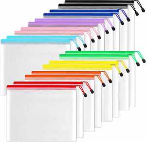 Paquete de 30 Fundas de Malla con Cierre para Documentos Tamaño Carta A4, Organizador de Viaje Transparente, Bolsa de Archivo para Oficina - Product Image 1