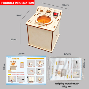 Nuevo Diseño de Lavadora Eléctrica Vertical Modelo Diy, Kit Experimental de Ciencia y Educación, Juguetes de Madera Hechos a Mano para Niños - Product Image 5