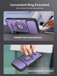 Custodia antiurto per telefono con copertura scorrevole per fotocamera e protezione a 360° °   Supporto ad anello, custodia protettiva resistente per Nothing Phone 3A Lite/Phone 3A - Product Image 5