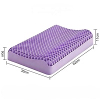 Oreiller en TPE violet personnalisable OEM, vente en gros directe usine, oreiller rafraîchissant pour voyage, avion, camping, transfrontalier