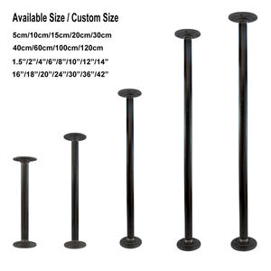 3/4 "x12"-30 "" औद्योगिक डेकोर धातु पाइप टेबल पैर विंटेज diy समायोज्य डेस्क पैरों के फर्नीचर पार्ट्स टेबल टांगों - Product Image 1