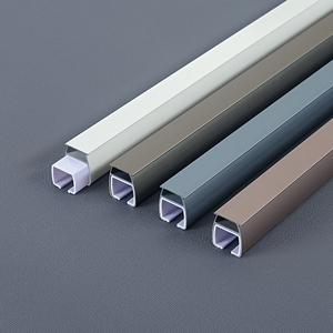 2022 Phong Cách Mới Đôi Khung Miễn Phí Rèm Đường Sắt Trần Nhôm S Fold Sheer Rèm Theo Dõi Đường Sắt Cho Trang Trí Nhà - Product Image 3