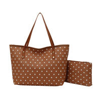 Nouveau Sac à Bandoulière Doux Automne 2026, Sac Fourre-Tout à Motif Pois avec Portefeuille, Sac à Main Tendance pour Femme