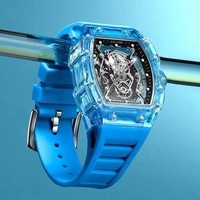 Montre mécanique AILANG pour homme, style sport, squelette, tonneau, transparente, automatique, étanche 3ATM, personnalisable