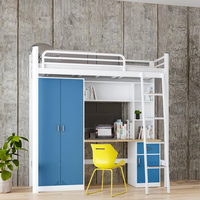 Adultes College Dortoir Lit Superposé en Acier Lit Étudiant Appartement Acier Loft Armoire Pas Cher Bureau et Casier
