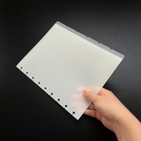 Classeur à anneaux A4 transparent personnalisé avec logo, 9 disques, pages d'indexation en PP