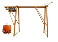 Treuil de levage multifonctionnel à moteur à essence, grue de chantier portable, capacité nominale de 880 kg