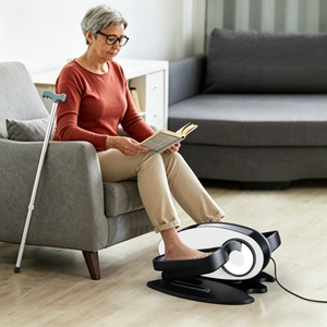 Steppeur d'exercice pour les pieds silencieux et réglable en ABS, type assis, avec rouleau de massage pour améliorer la circulation sanguine, idéal pour les entraînements quotidiens des personnes âgées - Product Image 2