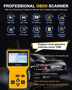 Prix d'usine V310 Jaune – <span class=keywords><strong>Lecteur</strong></span> de codes multifonctionnel et pratique avec bibliothèque de recherche OBD2 DTC intégrée pour toutes les voitures - Product Image 2